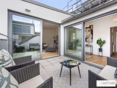 Bestlage Servitenviertel! Perfekt geschnittenes 3,5-Zimmer-Penthouse auf einer Ebene mit drei Terrassen, 1090 Wien, Dachgeschoß