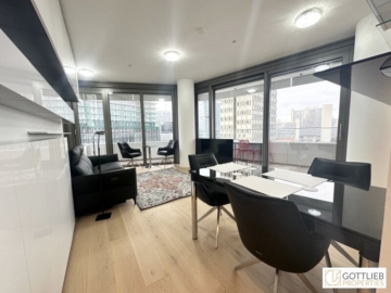 Erstbezug Danube Flats! Komplett möblierte 2-Zimmer-Wohnung mit zwei Terrassen in U-Bahn-Nähe, 1220 Wien, Terrassenwohnung