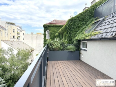 Bestlage nahe Belvedere! Luxuriöse 3-Zimmer-Erstbezug-Dachgeschoss-Wohnung mit zwei Balkonen in historischem Gebäude, 1030 Wien, Dachgeschoß