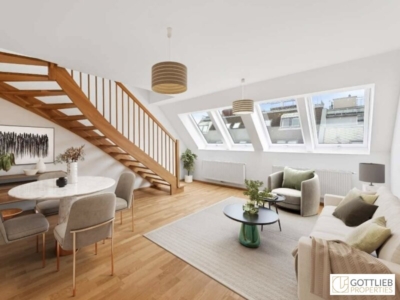 Bestlage Servitenviertel! Sonnendurchflutete 2-Zimmer-Dachgeschoss-Wohnung in Ruhelage, 1090 Wien, Dachgeschoß