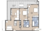 Bestlage Pinzgau mit ca. 6% Rendite! 3-Zimmer-Wohnung mit Südterrasse sowie beheiztem Aussenpool - Grundriss