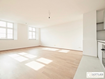 Bestlage beim Haus des Meeres! Sonniges Dachgeschoss-Studio mit Fernblick in U3-Nähe, 1060 Wien, Dachgeschosswohnung